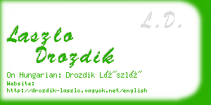 laszlo drozdik business card